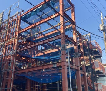 大田区 鉄骨造マンション 鉄骨の骨組み